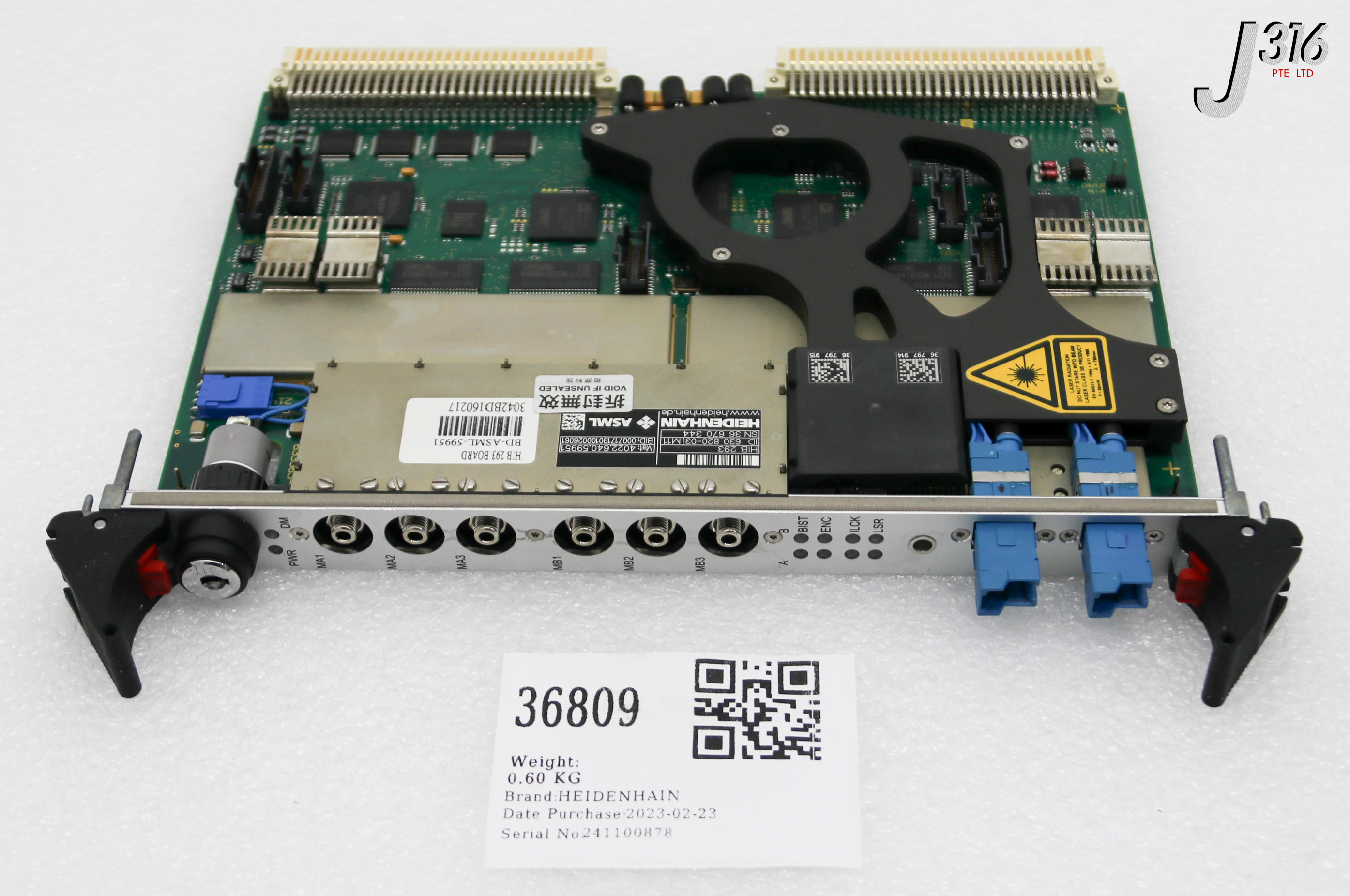 tue 36809 HEIDENHAIN PCB, HIB 293 BD, ASML 4022.640.59951 630 820-03